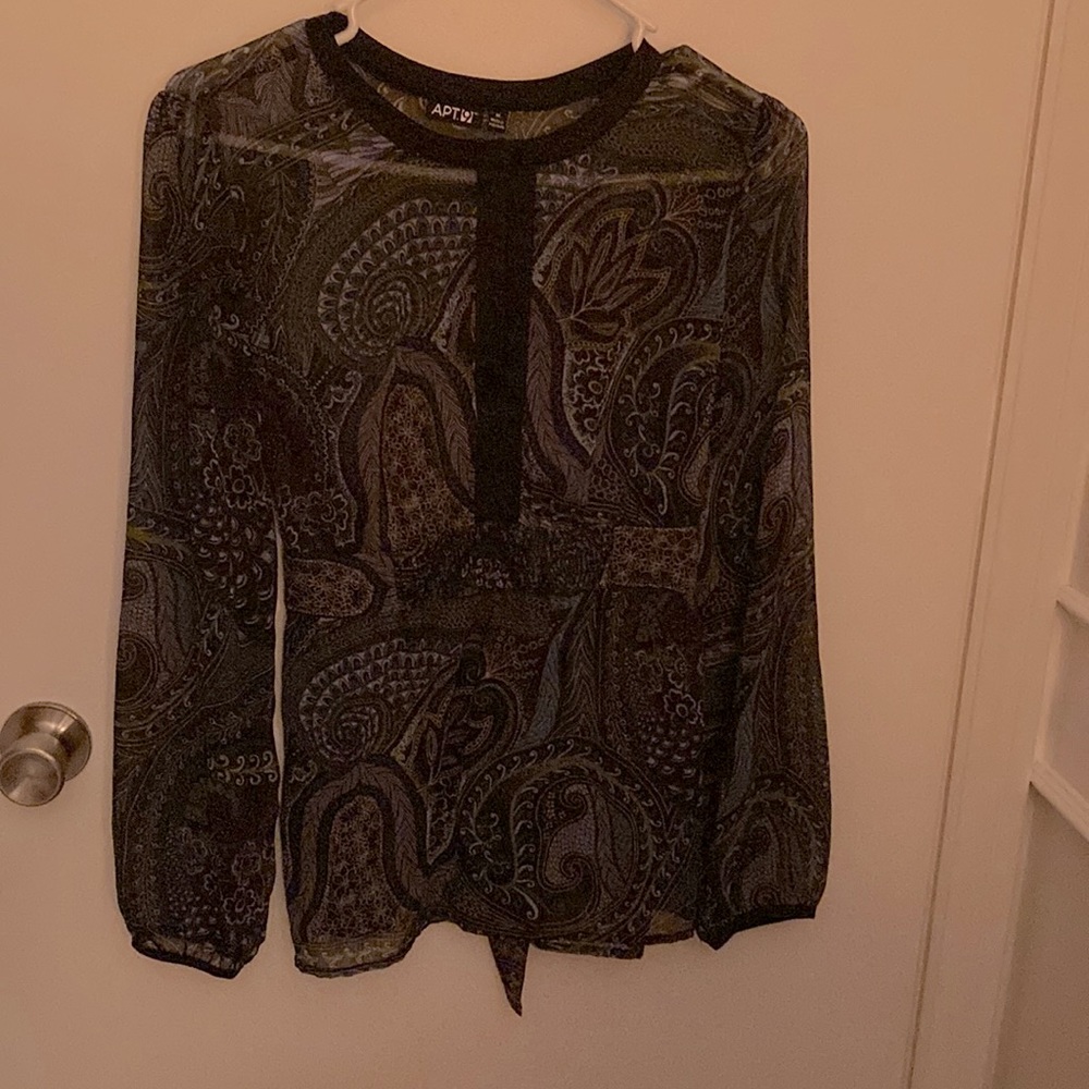 Apt9 sheer top with amebas